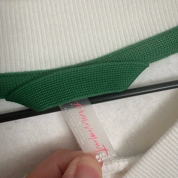 FP Movement by Free People Seeing Double White Embroidered Pullover XL NWT - Picture 2 of 4